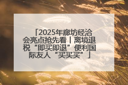 2025年廊坊经洽会亮点抢先看丨离境退税“即买即退”便利国际友人“买买买”
