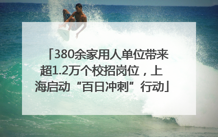 380余家用人单位带来超1.2万个校招岗位，上海启动“百日冲刺”行动