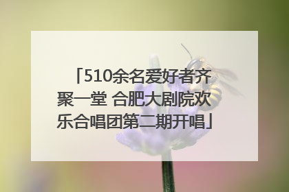 510余名爱好者齐聚一堂 合肥大剧院欢乐合唱团第二期开唱